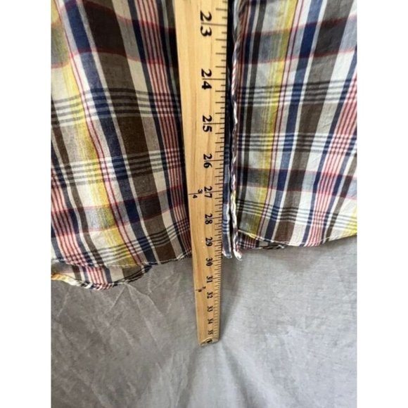 Vintage Western Wear Button Up Shirt Adult Medium Brown Yellow Long Sleeve Mens. - Picture 7 of 8